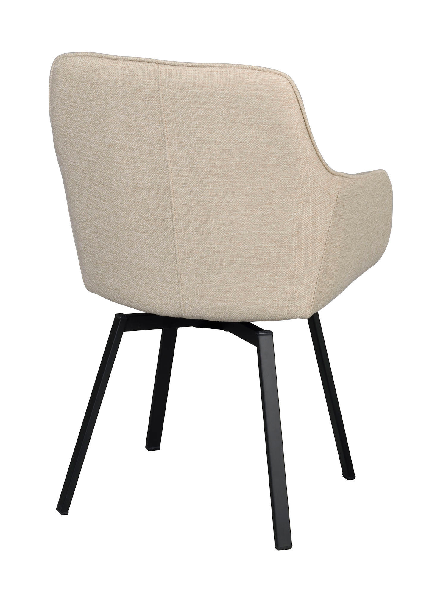 SNURRSTOL  i svart, sandfärgad  - sandfärgad/svart, Klassisk, metall/trä (58/89/59cm) - Rowico