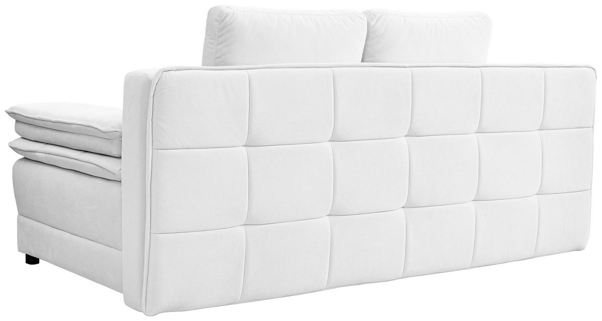 SCHLAFSOFA in Webstoff Weiss  - Weiss/Schwarz, Modern, Kunststoff/Textil (202/73-92/105cm) - MID.YOU