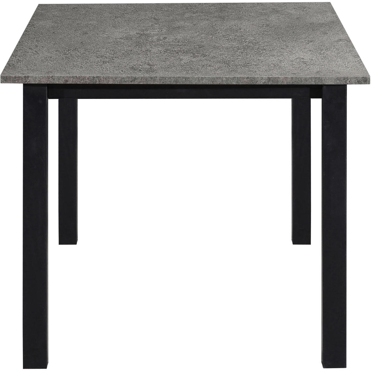 ESSTISCH 120/80/76 cm Nachbildung  Metall, Holzwerkstoff gastro- und objekttauglich rechteckig Grau  - Schwarz/Grau, MODERN, Holzwerkstoff/Metall (120/80/76cm) - MID.YOU