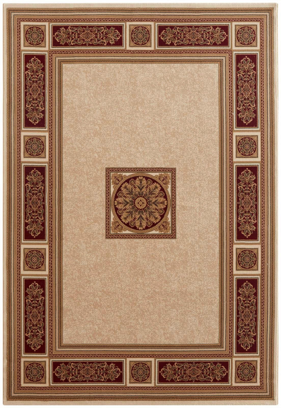 WEBTEPPICH 133/195 cm Sandfarben, Hellrot rechteckig  - Sandfarben/Hellrot, Basics, Textil (133/195cm) - Novel