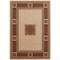 WEBTEPPICH 133/195 cm Sandfarben, Hellrot rechteckig  - Sandfarben/Hellrot, Basics, Textil (133/195cm) - Novel