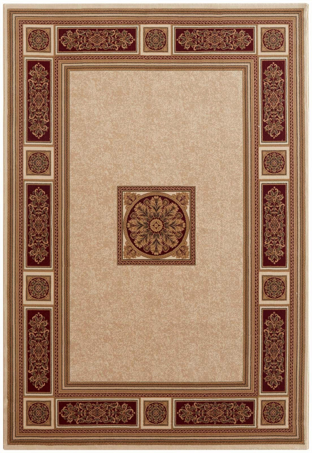 WEBTEPPICH 133/195 cm Sandfarben, Hellrot rechteckig  - Sandfarben/Hellrot, Basics, Textil (133/195cm) - Novel