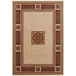 WEBTEPPICH 133/195 cm Sandfarben, Hellrot  - Sandfarben/Hellrot, KONVENTIONELL, Textil (133/195cm) - Novel