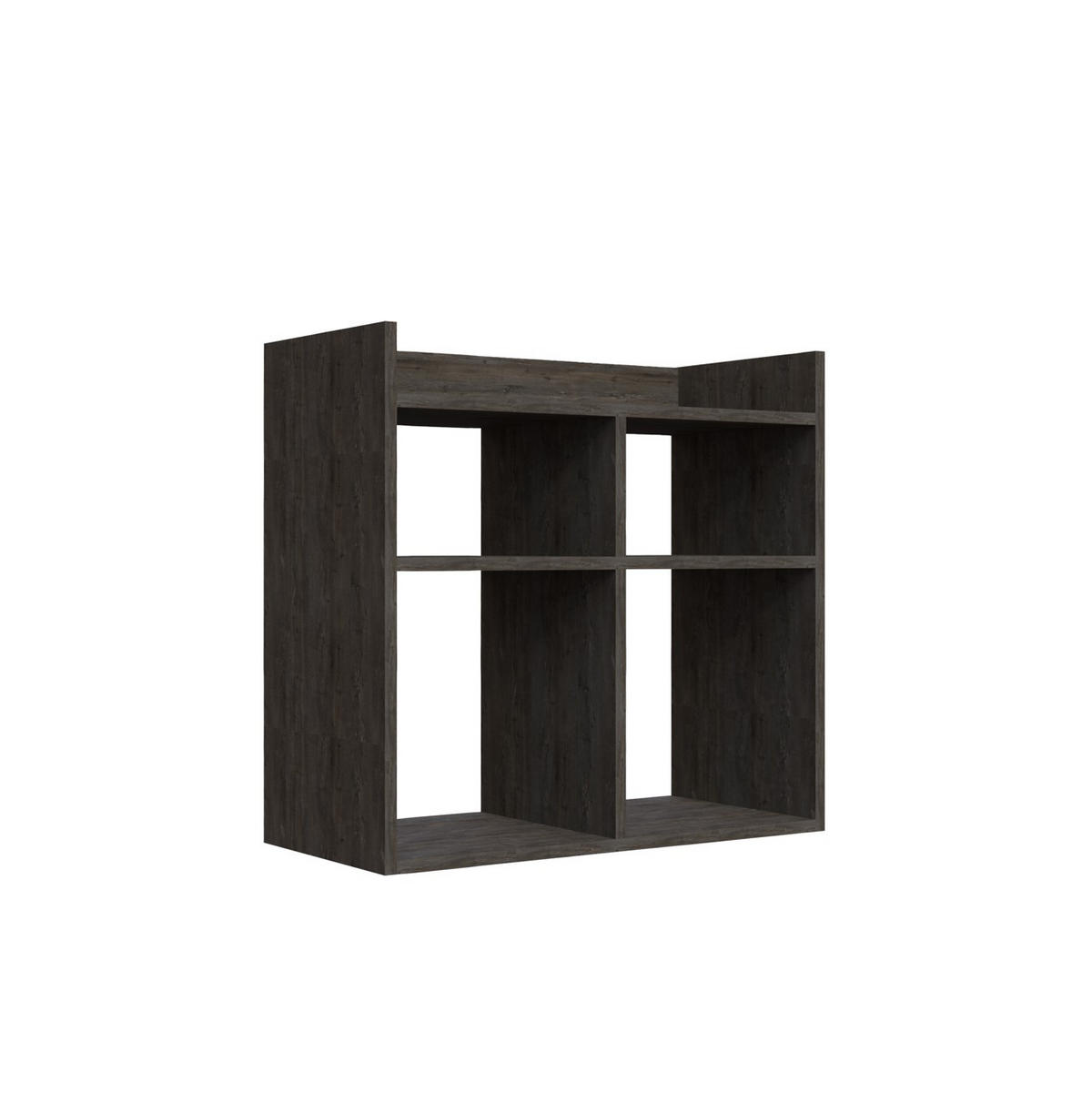 REGÁL NA BOTY, tmavý dub, 75,6/72/35,6 cm - tmavý dub, Design, kompozitní dřevo (75,6/72/35,6cm) - Livetastic