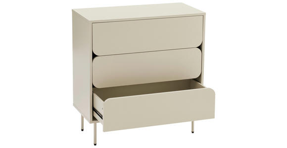 KOMMODE  in 80/85/40 cm  - Seidengrau/Hellgrau, Design, Holzwerkstoff/Metall (80/85/40cm) - Xora