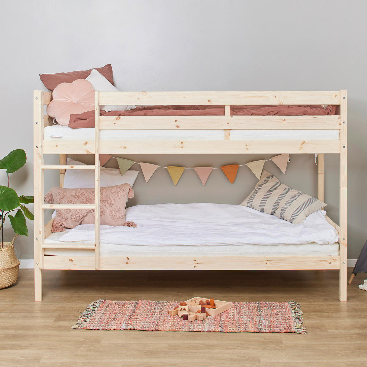 ETAGENBETT 90/200 cm Naturfarben  - Naturfarben, MODERN, Holz (90/200cm) - MID.YOU