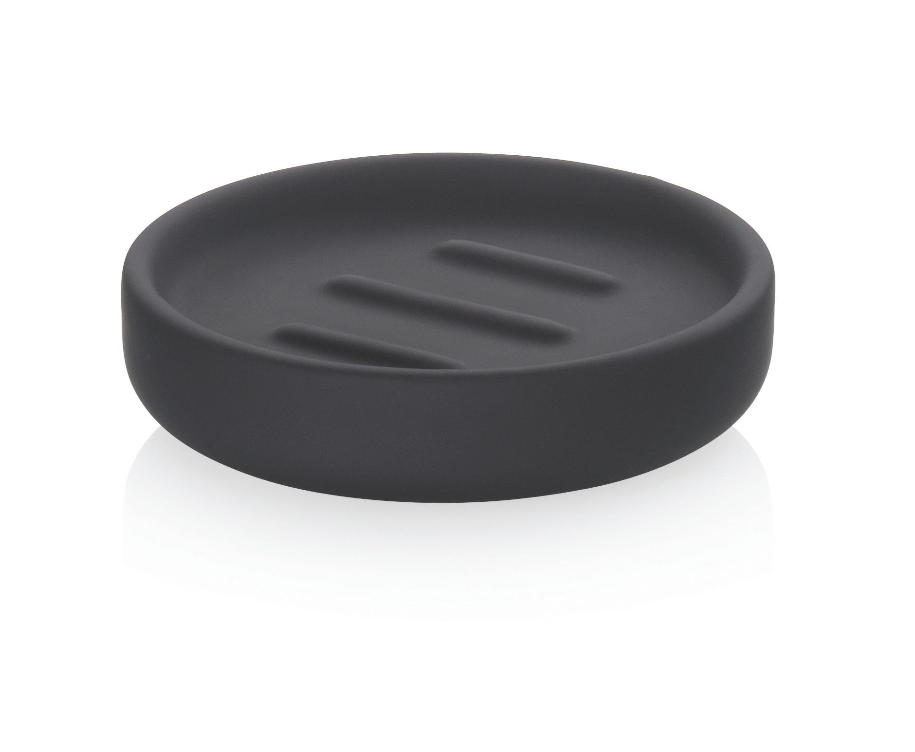 SEIFENSCHALE Keramik  - Schwarz, Basics, Keramik (11,5/3cm) - Kela