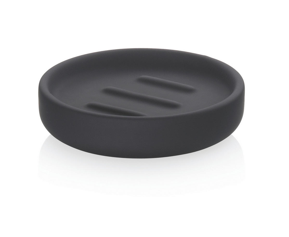 SEIFENSCHALE Keramik  - Schwarz, Basics, Keramik (11,5/3cm) - Kela