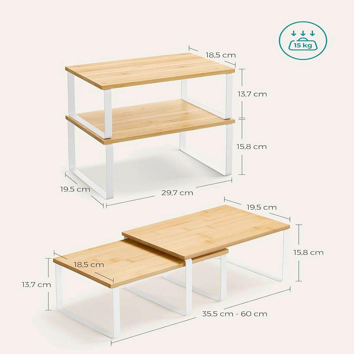 KÜCHENREGAL 29,7/15,6/19,5 cm  in Gelb  - Gelb, Basics, Holz/Metall (29,7/15,6/19,5cm)