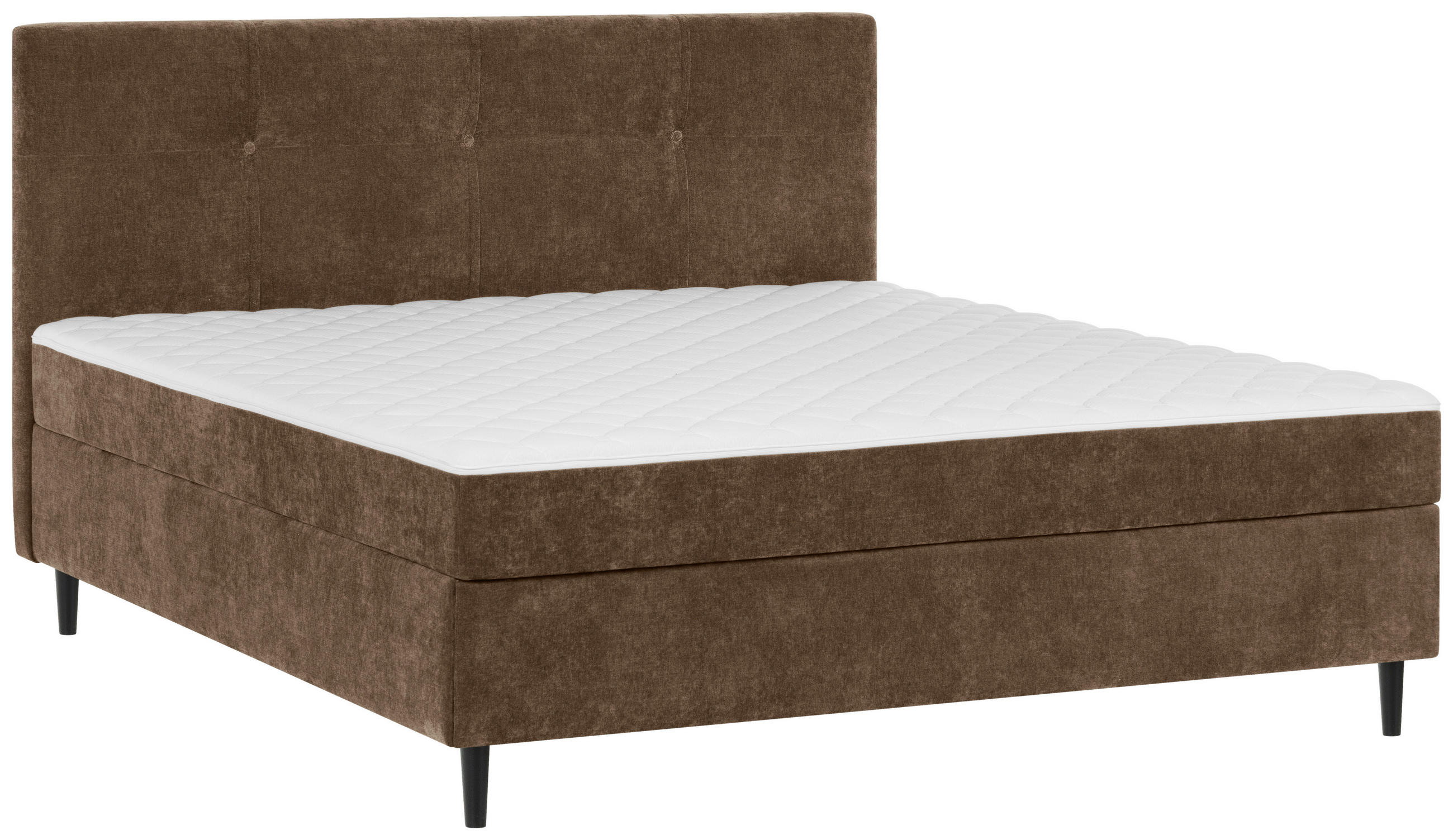 BOXBETT 160/200 cm  in Braun  - Schwarz/Braun, KONVENTIONELL, Holz/Textil (160/200cm) - Welnova