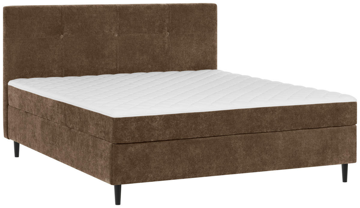 BOXBETT 180/200 cm  in Braun  - Schwarz/Braun, KONVENTIONELL, Holz/Textil (180/200cm) - Welnova