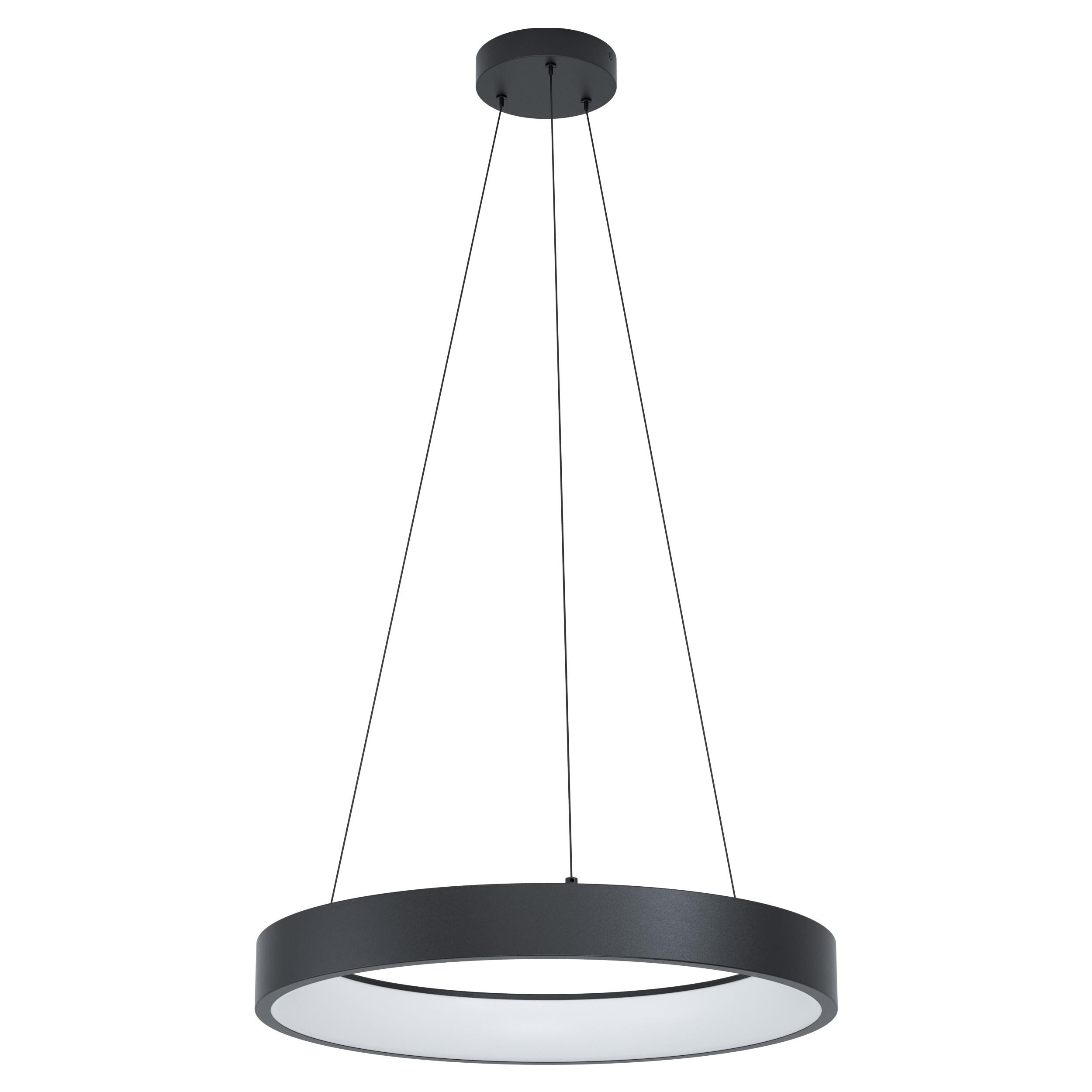 LED-HÄNGELEUCHTE Marghera-Z 60/110 cm   - Schwarz/Weiß, Design, Kunststoff/Metall (60/110cm) - Eglo