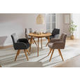 ESSTISCH 100/100/76 cm Echtholz  Holz rund Eichefarben  - Eichefarben, Design, Holz (100/100/76cm) - Cantus