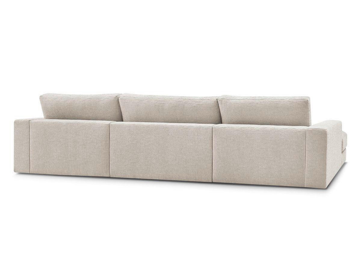 WOHNLANDSCHAFT LEONARD Beige Struktur  - Beige/Schwarz, MODERN, Kunststoff/Textil (159/404/159cm)