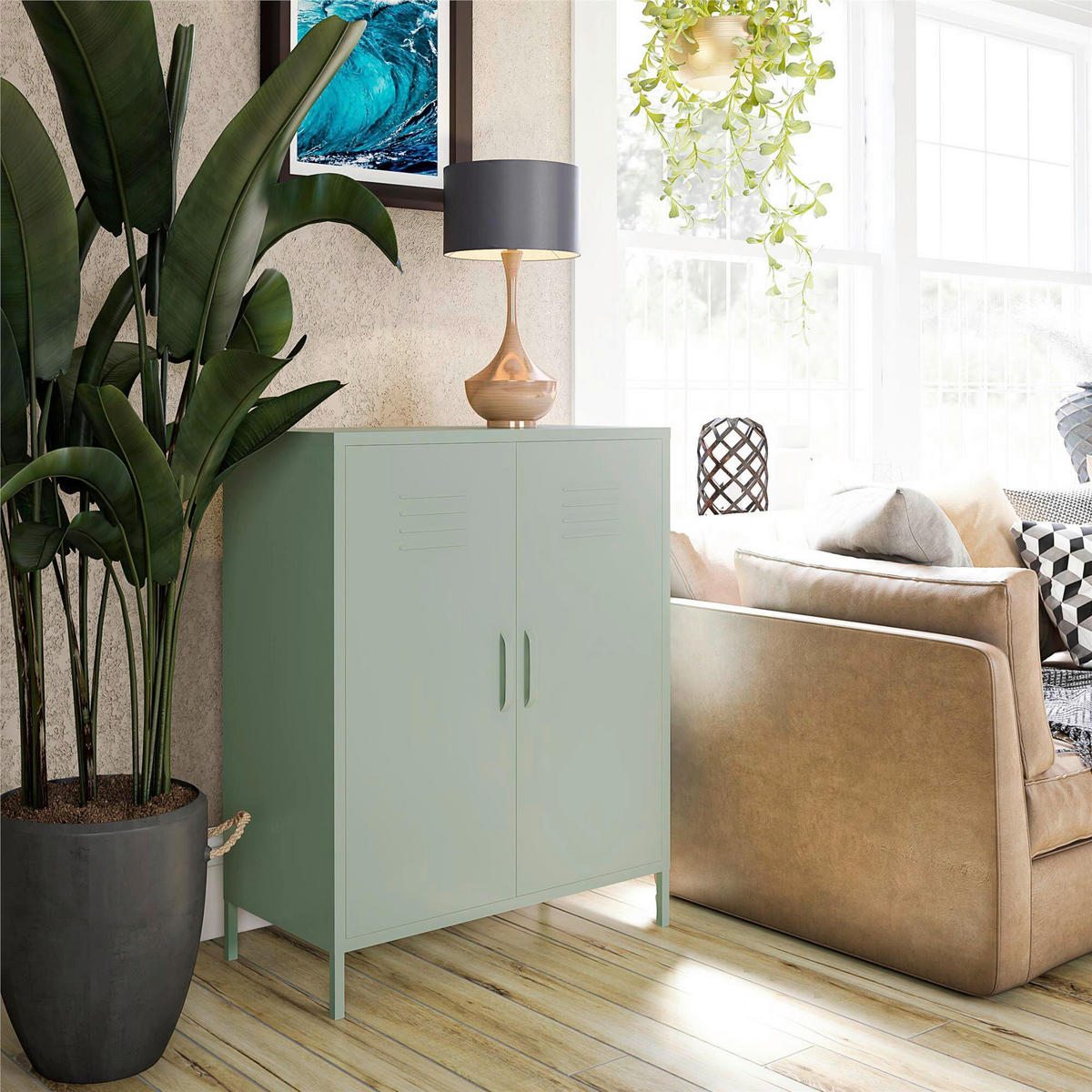 HIGHBOARD Mission District  in 40/102/80 cm  - Hellgrün/Grün, Design, Metall (40/102/80cm) - MID.YOU