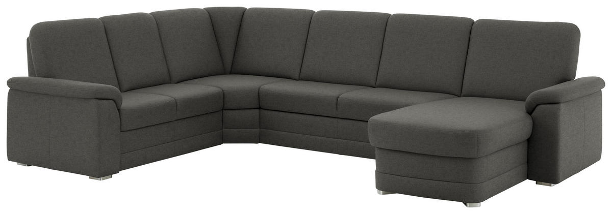 WOHNLANDSCHAFT  in Chenille Grau  - Alufarben/Grau, KONVENTIONELL, Holz/Textil (235/329/160cm) - Beldomo Comfort