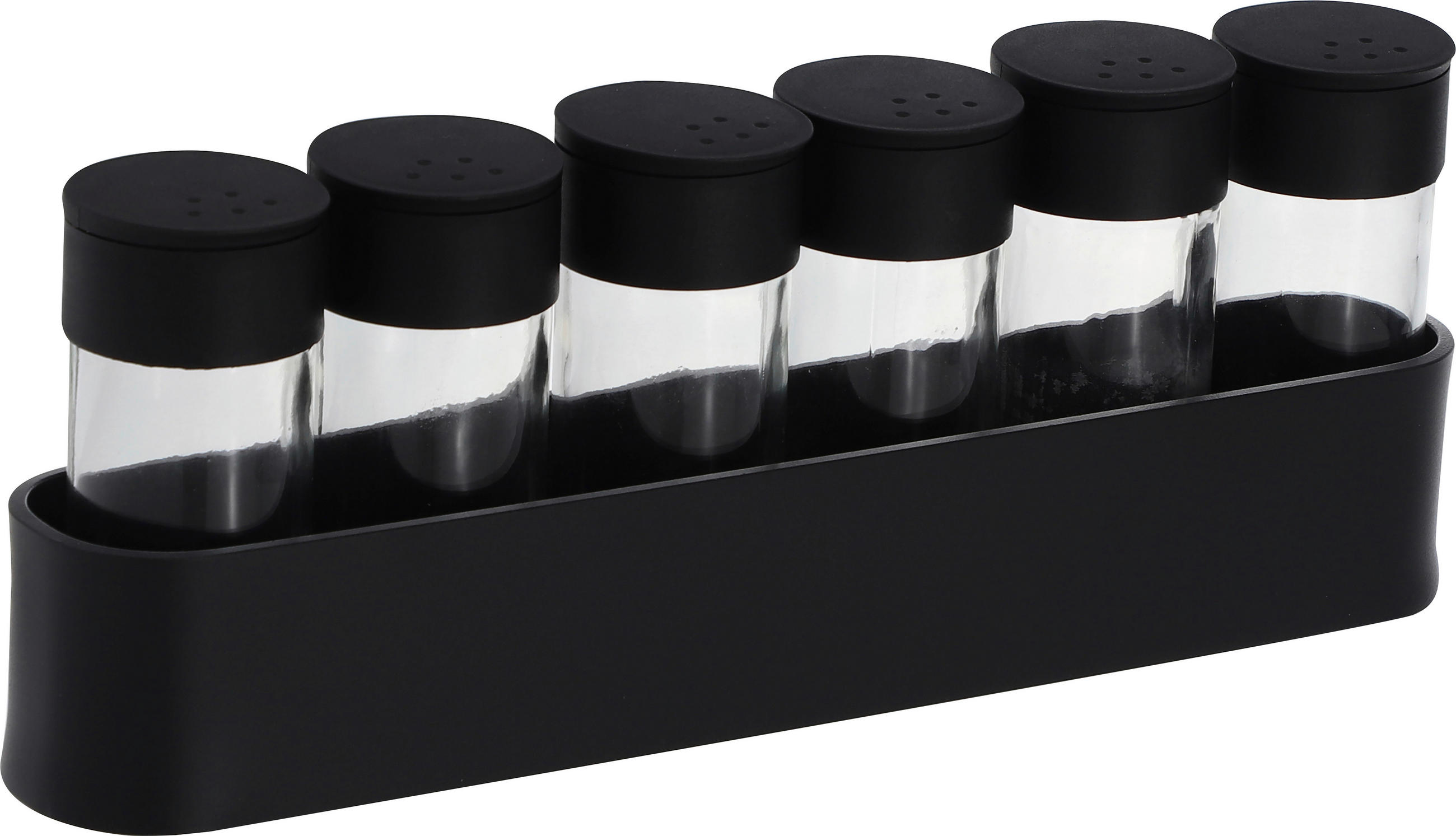 KRYDDBURKAR SET - svart/transparent, Design, metall/glas - Best Price