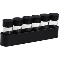 KRYDDBURKAR SET - svart/transparent, Design, metall/glas - Best Price