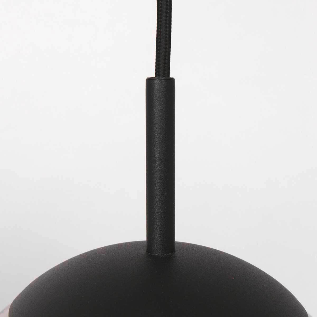 PENDELLEUCHTE 25/35-170 cm  - Schwarz, KONVENTIONELL, Glas/Metall (25/35-170cm)