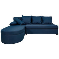 SEDEŽNA GARNITURA, tkanina temno modra  - črna/temno modra, Trend, umetna masa/tekstil (159/196cm) - Ti'me