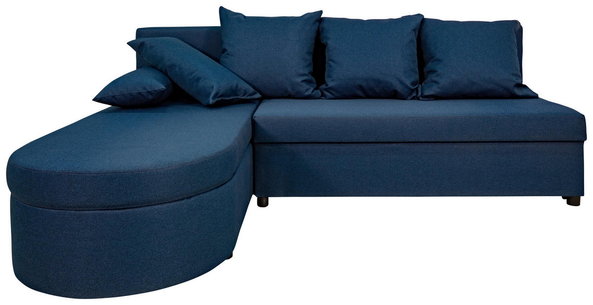 SEDEŽNA GARNITURA, tkanina temno modra  - črna/temno modra, Trend, umetna masa/tekstil (159/196cm) - Ti'me