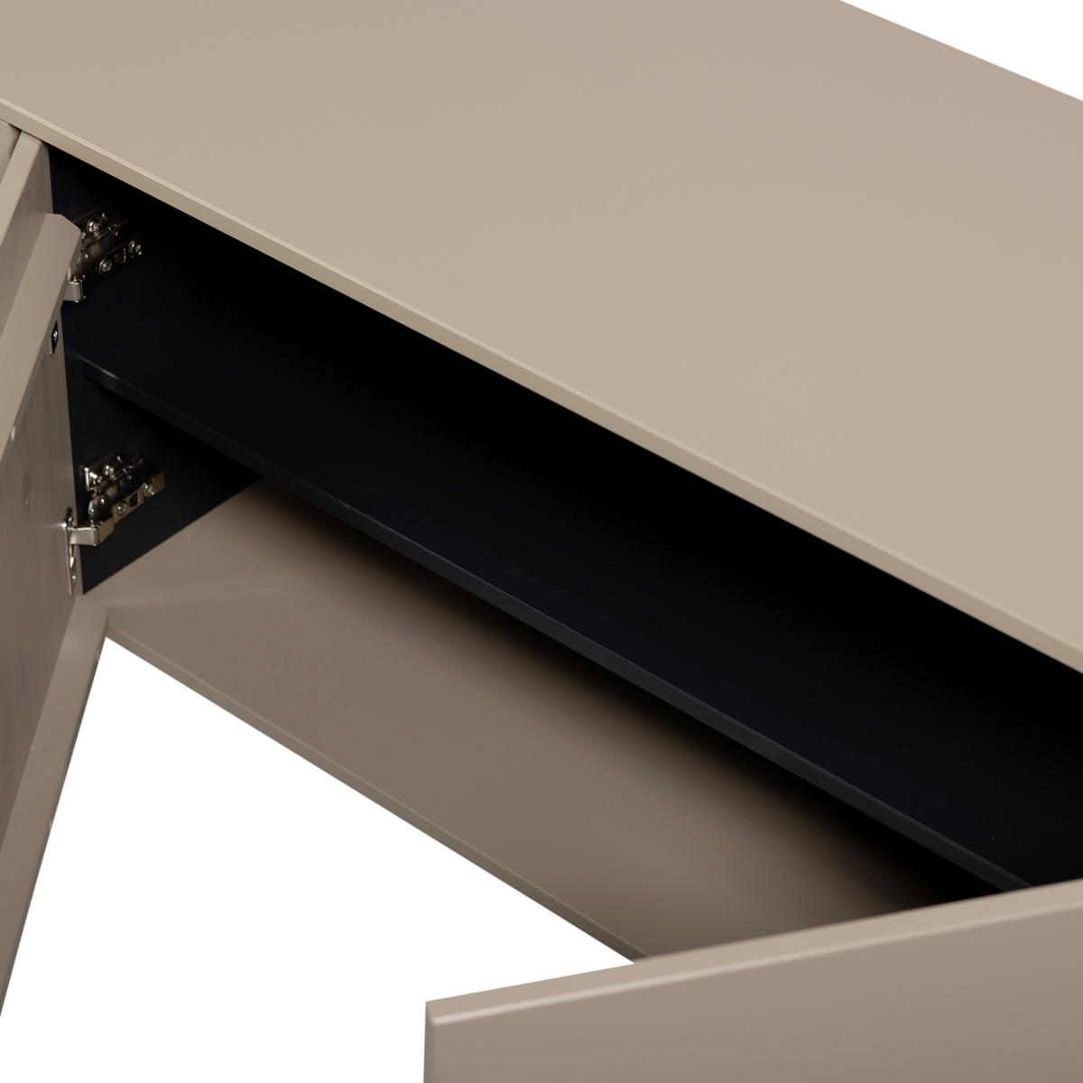 LOWBOARD Gunnar 200/56/44 cm  stehend, hängend  - Schlammfarben/Schwarz, Design, Holz/Metall (200/56/44cm) - Livetastic