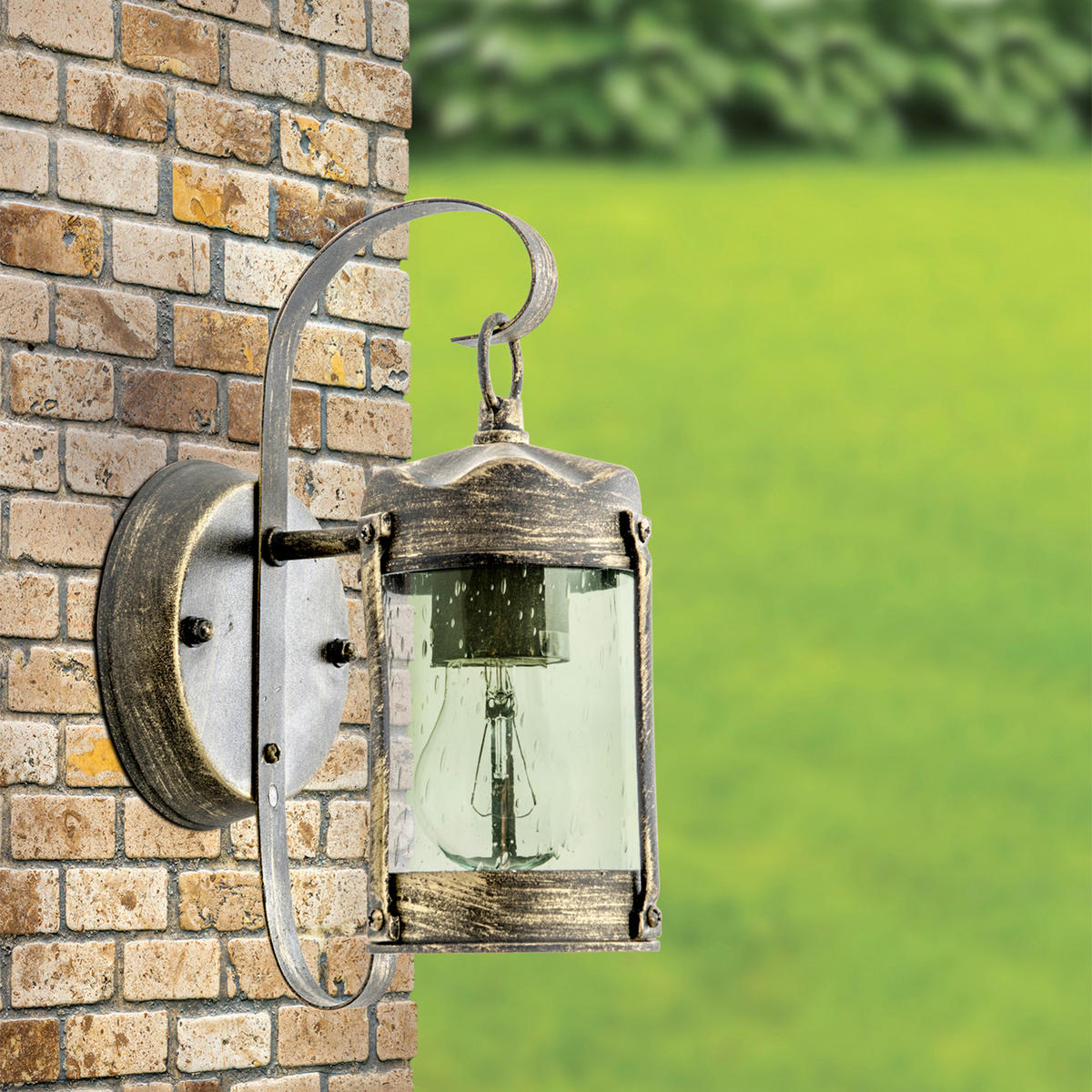 AUßENWANDLEUCHTE Taverna   - Schwarz, LIFESTYLE, Glas/Metall (12,5/26/17cm)