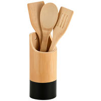 KÜCHENHELFERSET - Hellbraun/Schwarz, Basics, Holz (9/9/30cm) - Kesper