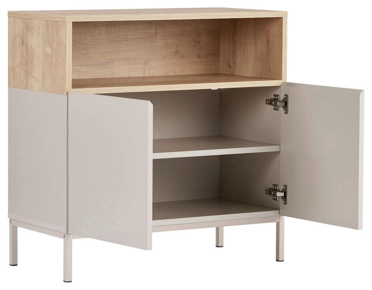 SIDEBOARD  80/80/40 cm  - Sandfarben/Eichefarben, MODERN, Holzwerkstoff (80/80/40cm) - MID.YOU