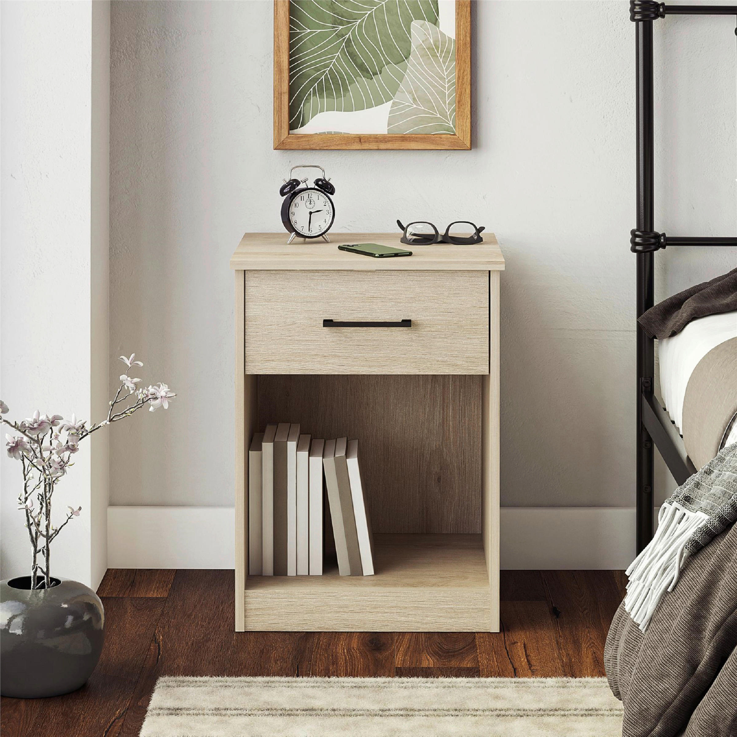 NACHTTISCH Eiche Bianco  - Eiche Bianco, Design, Holzwerkstoff (45/62/40cm) - MID.YOU