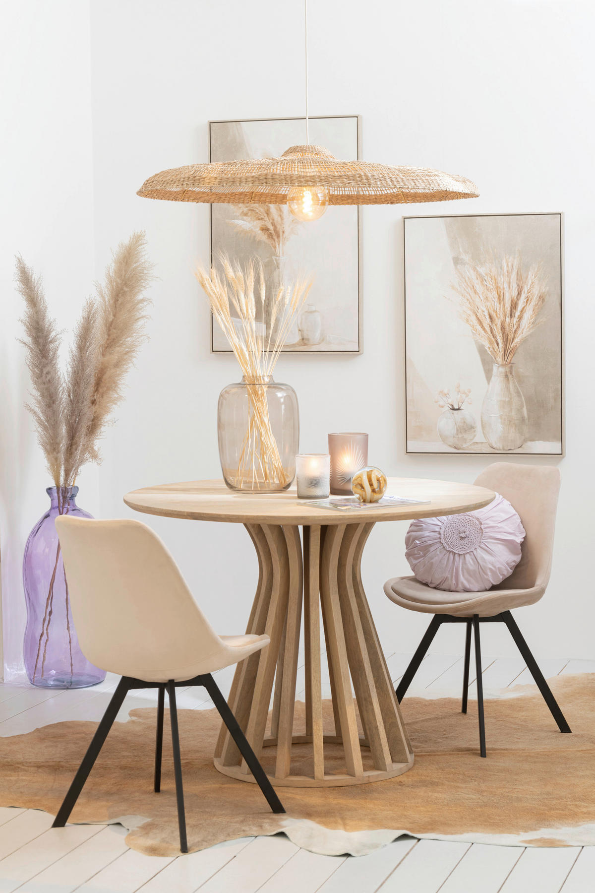 TROCKENBLUMENSTRAUß  - Creme, Basics, Naturmaterialien (7,5/7,5/85cm)