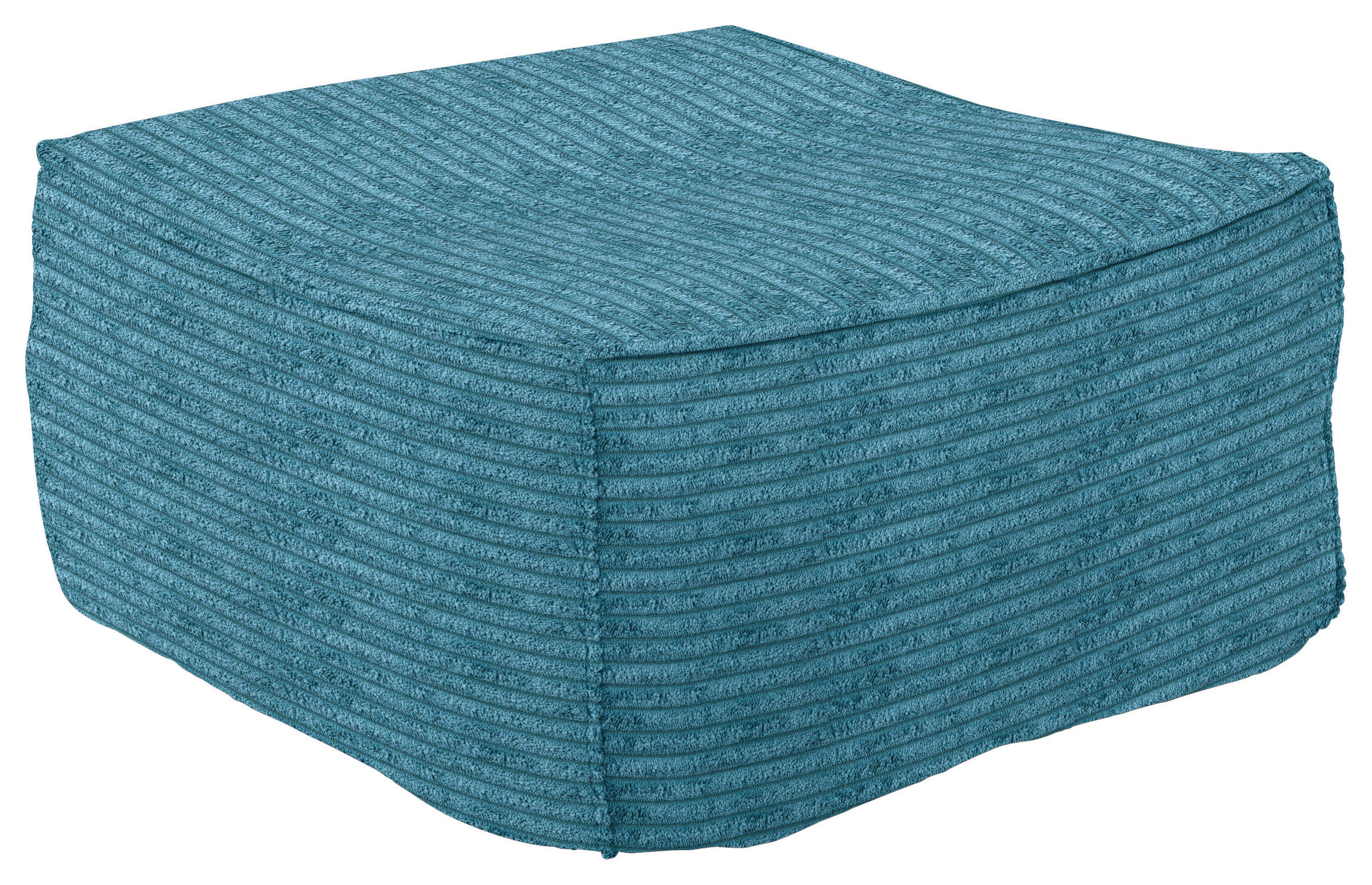 HOCKER in Textil Petrol  - Petrol, Design, Textil (86/38/86cm) - Lomoco