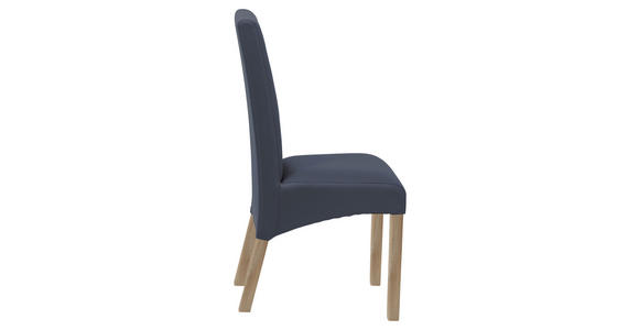STUHL Lederlook Dunkelblau, Sonoma Eiche - Dunkelblau/Sonoma Eiche, KONVENTIONELL, Holz/Textil (47/102/57cm) - Carryhome
