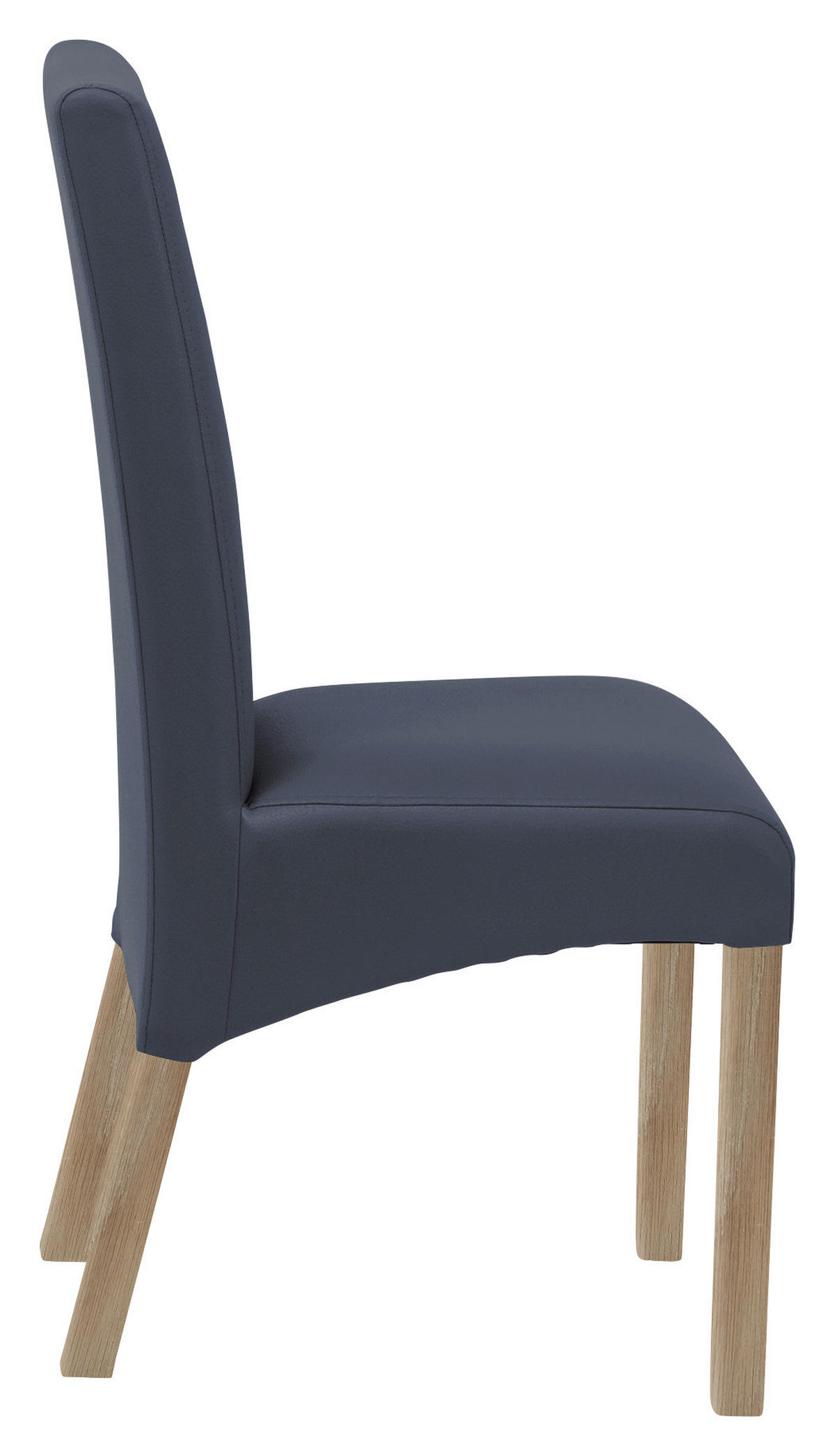 STUHL  in Lederlook Textil  - Dunkelblau/Sonoma Eiche, KONVENTIONELL, Holz/Textil (47/102/57cm) - Carryhome