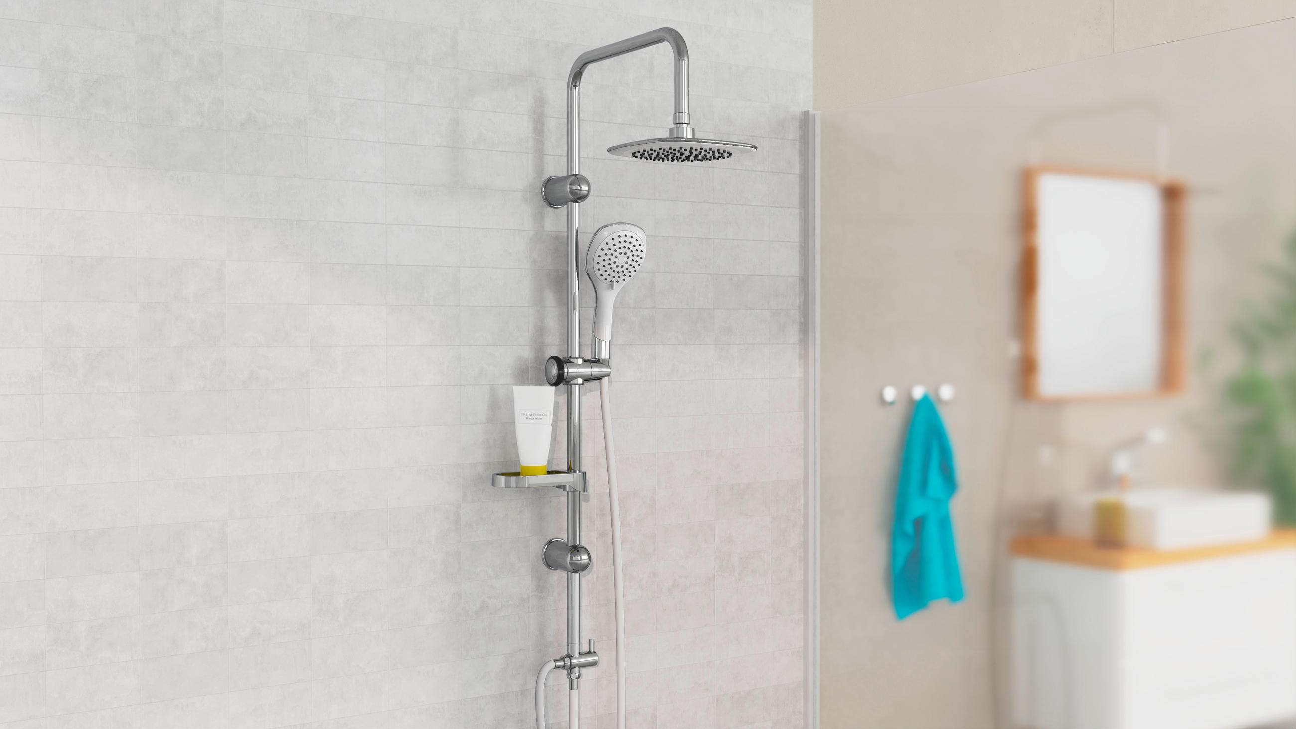 Überkopfbrauseset Duschtraum Dxld 60087cs