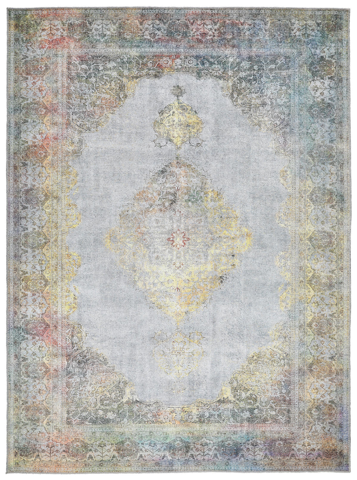 VINTAGE-TEPPICH 135/190 cm Grau, Multicolor  - Multicolor/Grau, LIFESTYLE, Textil (135/190cm) - Novel