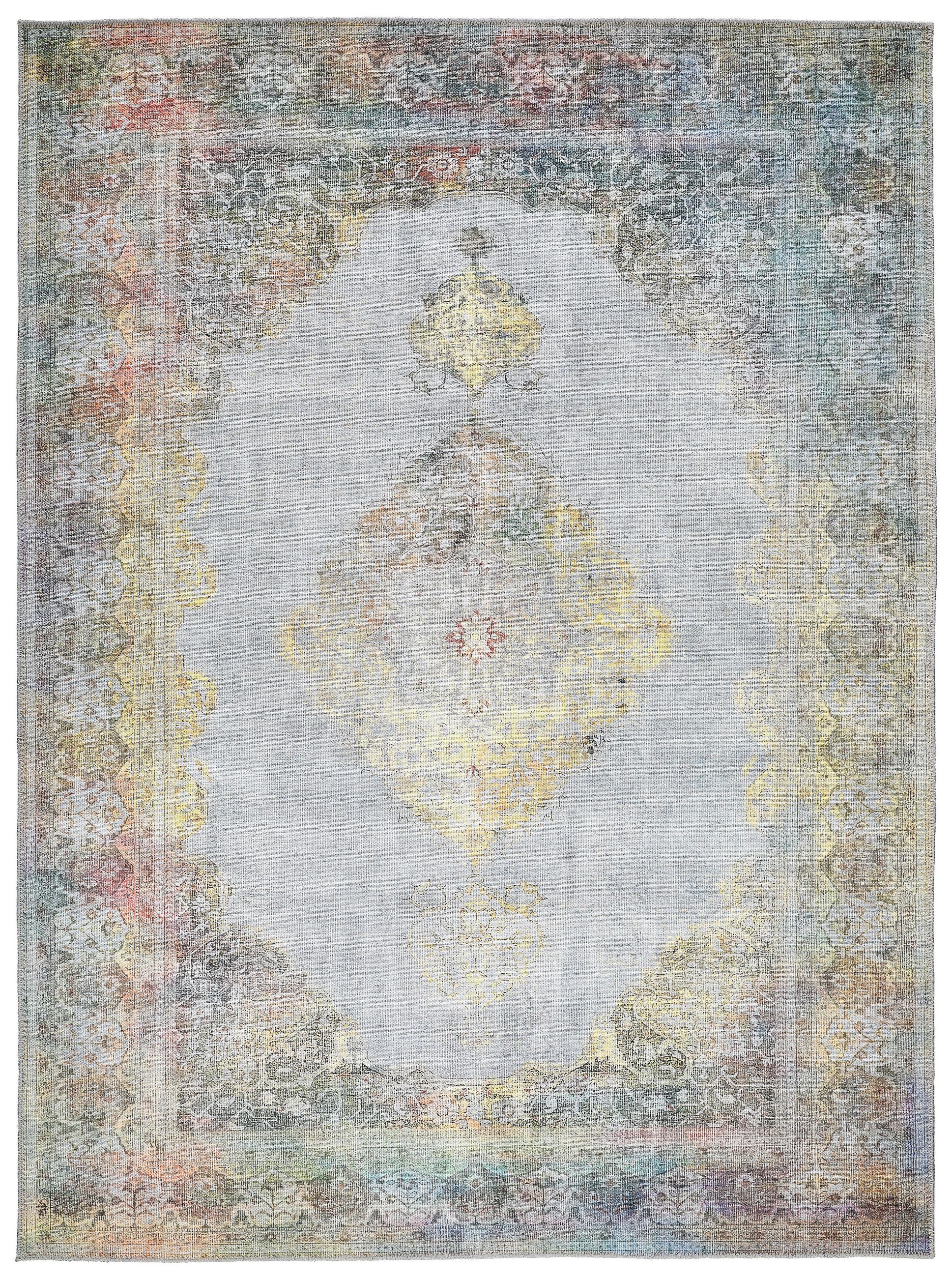 Novel Vintage-Teppich Grau, Mehrfarbig 135x190 cm