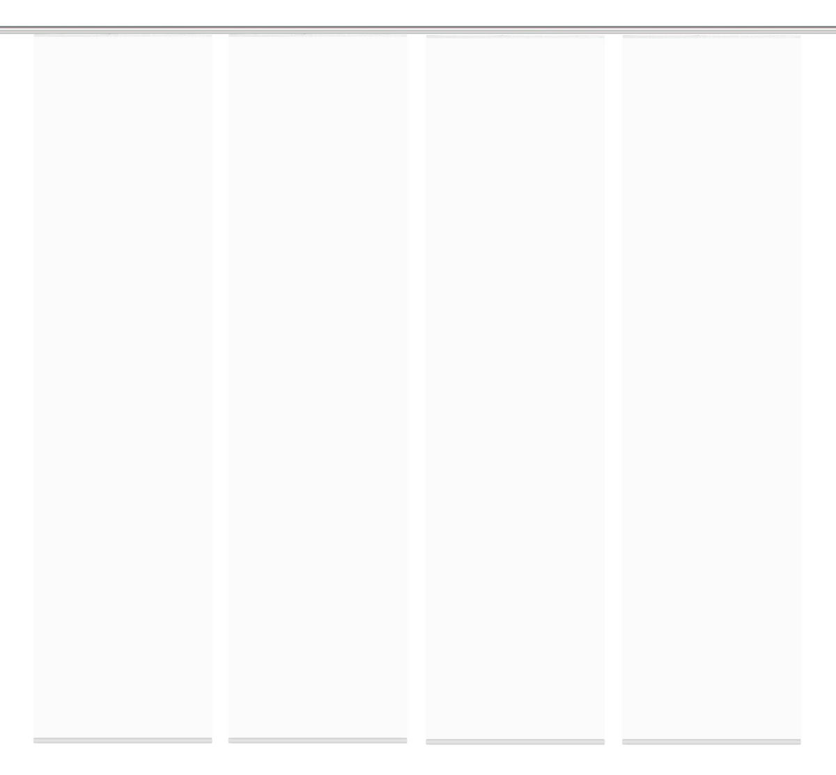 FLÄCHENVORHANG ROM, 4-TLG.  4 Stück  halbtransparent   60/245 cm  - Weiß, MODERN, Textil (60/245cm)
