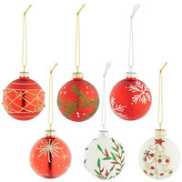 Glob Xmassale - alb/auriu, Lifestyle, plastic/sticlă (6cm) - X-Mas
