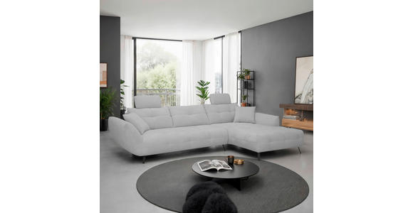 KOPFSTÜTZE - Silberfarben, KONVENTIONELL, Textil (55/28/18cm) - Hom`in