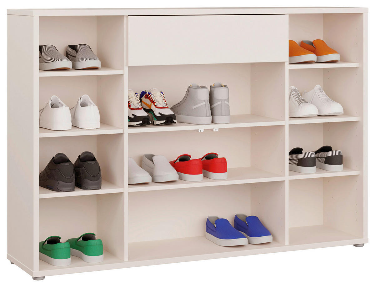 SCHUHSCHRANK  in 143,9/99,1/34,9 cm  - Sandfarben/Grau, MODERN, Holzwerkstoff/Kunststoff (143,9/99,1/34,9cm) - Carryhome
