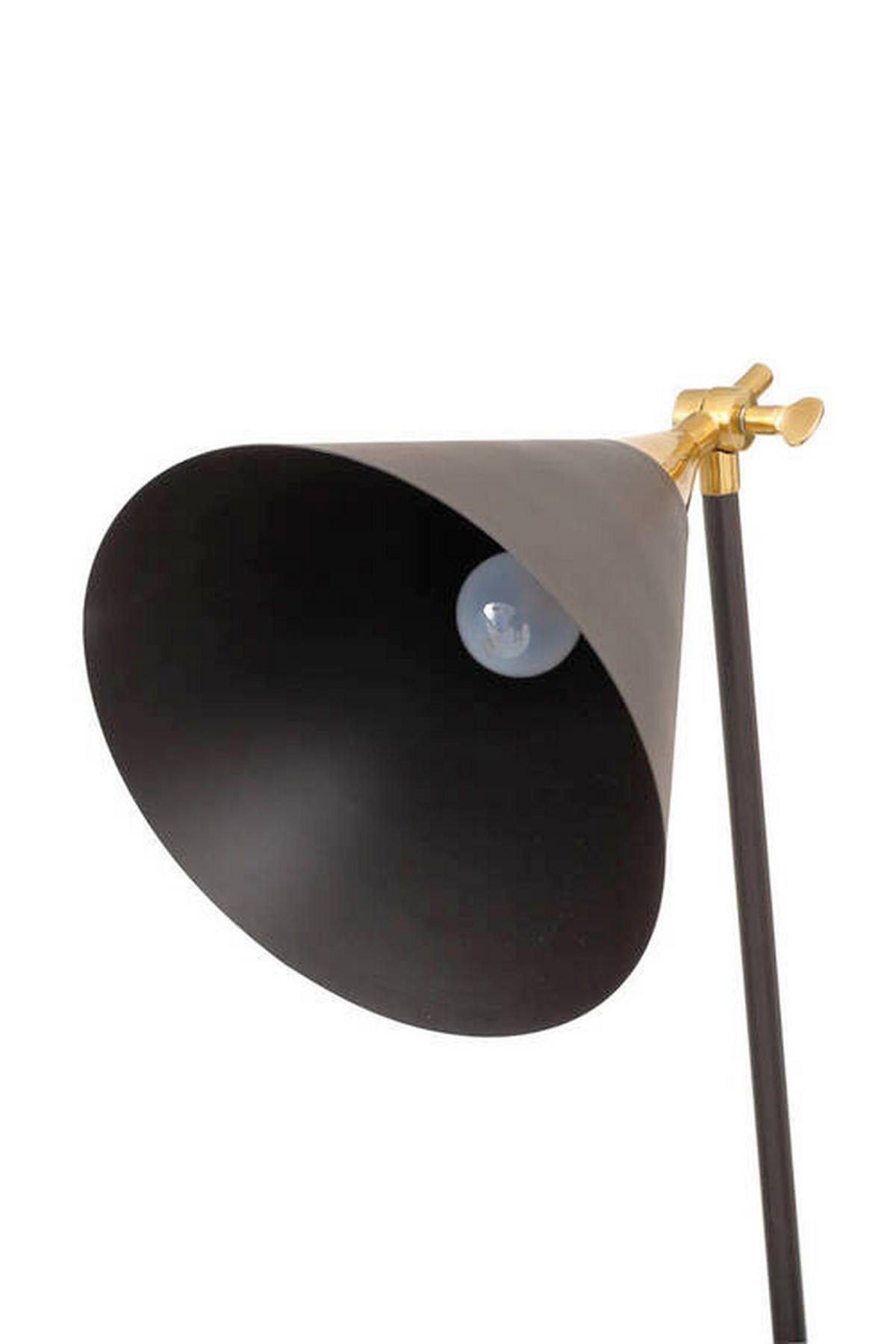 STEHLEUCHTE - Goldfarben/Schwarz, Design, Kunststoff/Metall (30/148/42cm) - Kayoom