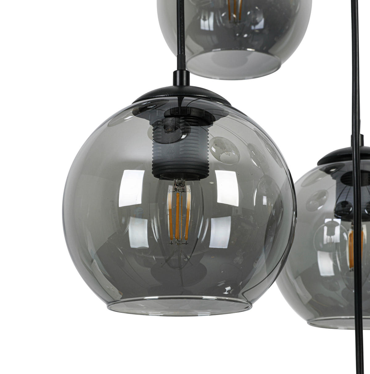 ZÁVĚSNÉ SVÍTIDLO, 65/170 cm  - černá/průhledné, Konvenční, kov/plast (65/170cm) - Dieter Knoll