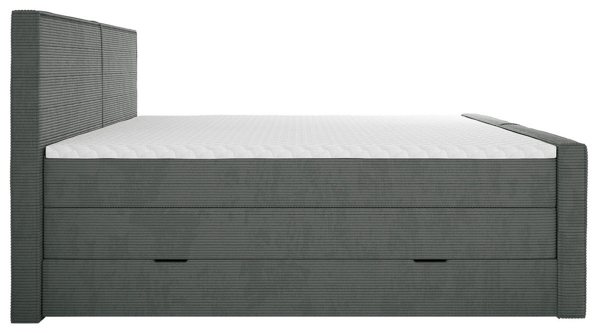 BOXSPRINGBETT 180/200 cm  in Grau  - Grau, MODERN, Textil (180/200cm) - Livetastic