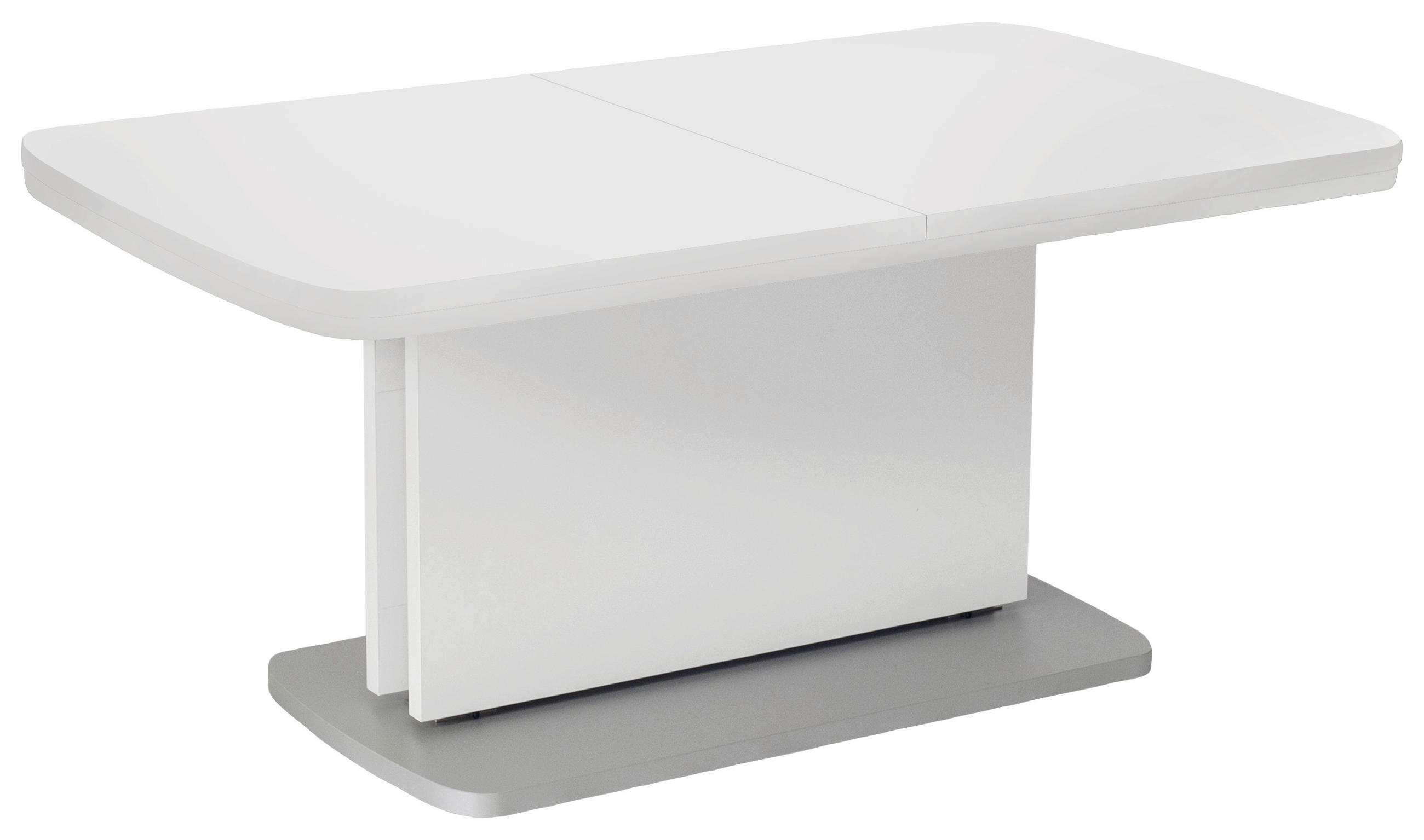 COUCHTISCH 110-180/63/53-72 cm rechteckig Weiß ausziehbar, höhenverstellbar  - Silberfarben/Weiß, KONVENTIONELL, Holzwerkstoff (110-180/63/53-72cm) - Venda