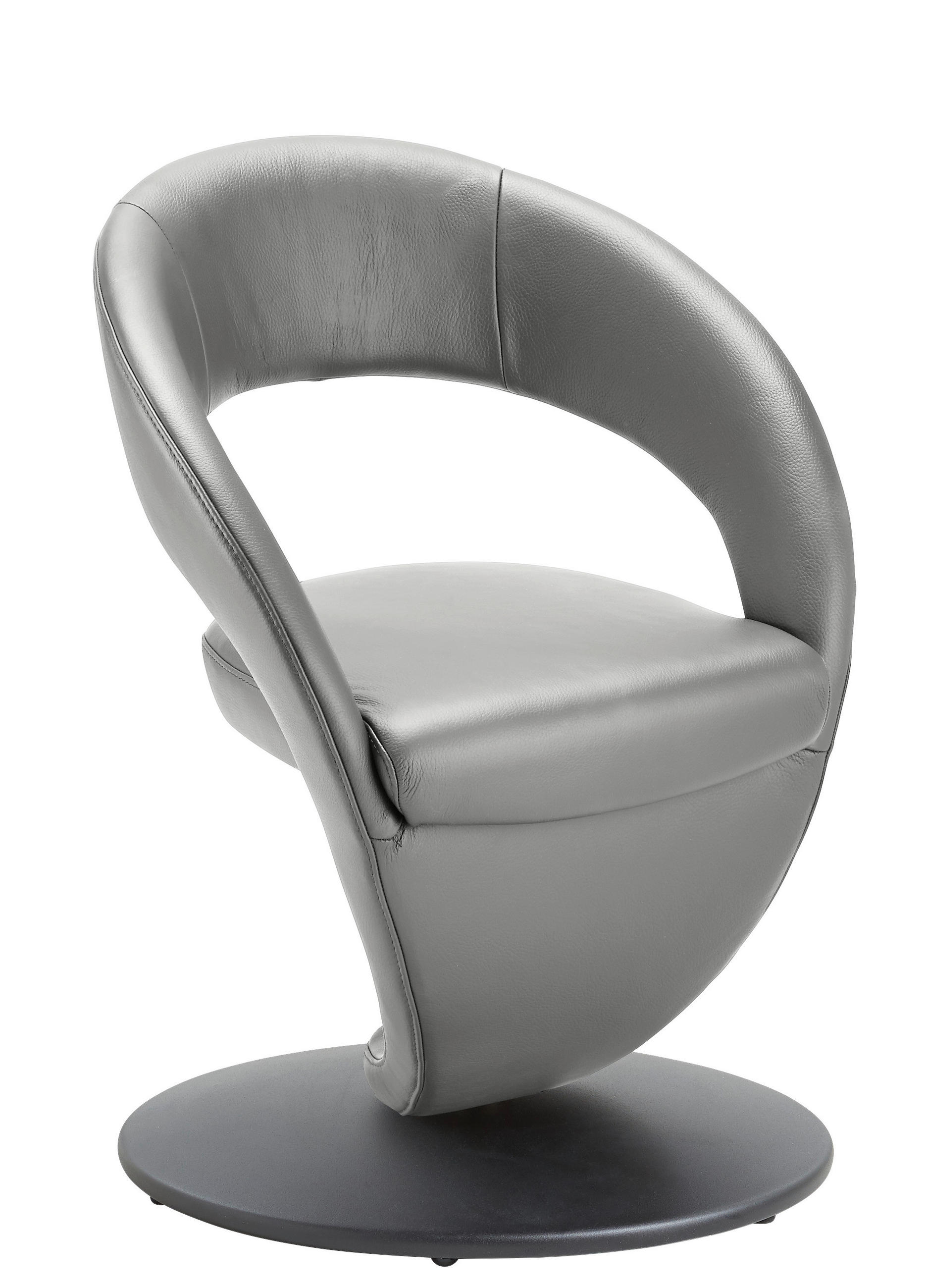STUHL  in Stahl Mikrofaser  - Hellgrau/Schwarz, Design, Textil/Metall (62/86/61cm) - Moderano