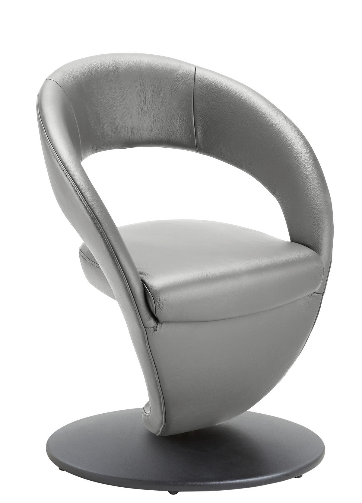 STUHL  in Stahl Mikrofaser  - Hellgrau/Schwarz, Design, Textil/Metall (62/86/61cm) - Moderano