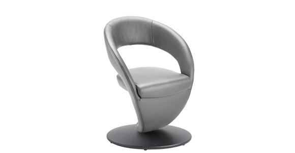 STUHL in Stahl Mikrofaser Metall, Textil - Hellgrau/Schwarz, Design, Textil/Metall (62/86/61cm) - Moderano