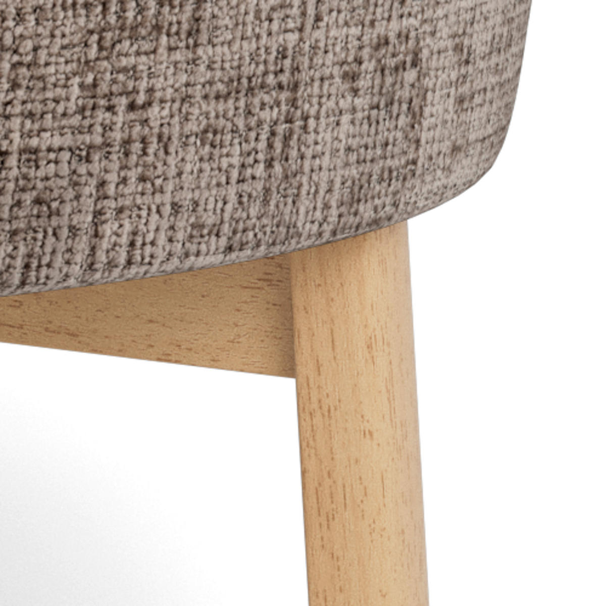 SESSEL in Chenille Braun, Eichefarben  - Eichefarben/Braun, MODERN, Holz/Textil (75,5/78/78cm) - Livetastic