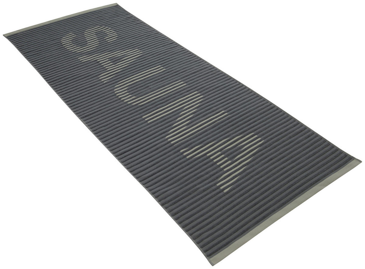 SAUNOVÁ OSUŠKA, 80/200 cm, šedá - šedá, Basics (80/200cm) - Vossen